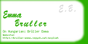 emma bruller business card